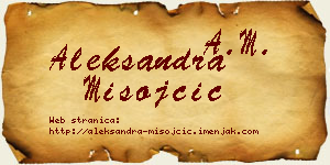 Aleksandra Misojčić vizit kartica